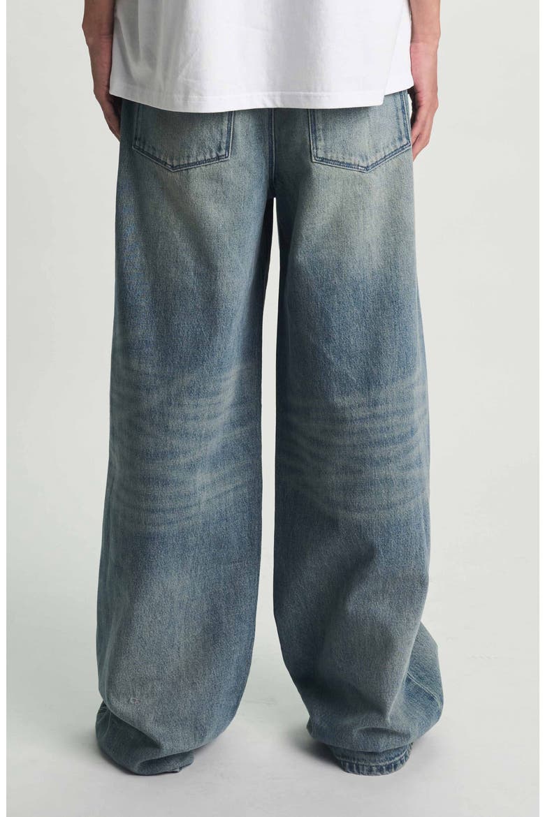 Franco Distressed Wide Leg Jeans, Alternate, color, GOLDEN INDIGO LASER RTA