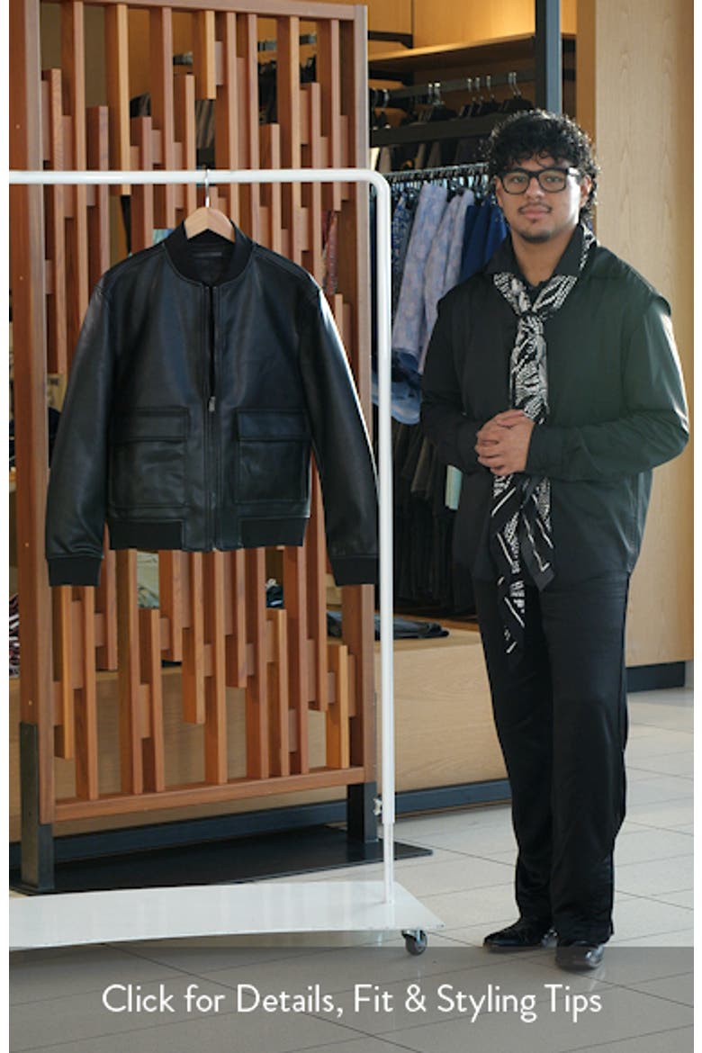 Faux Leather Bomber Jacket video