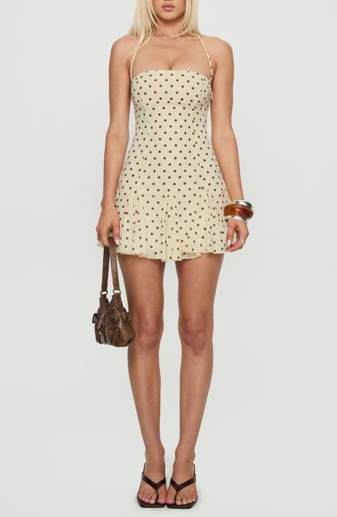 Delamere Dot Halter Minidress