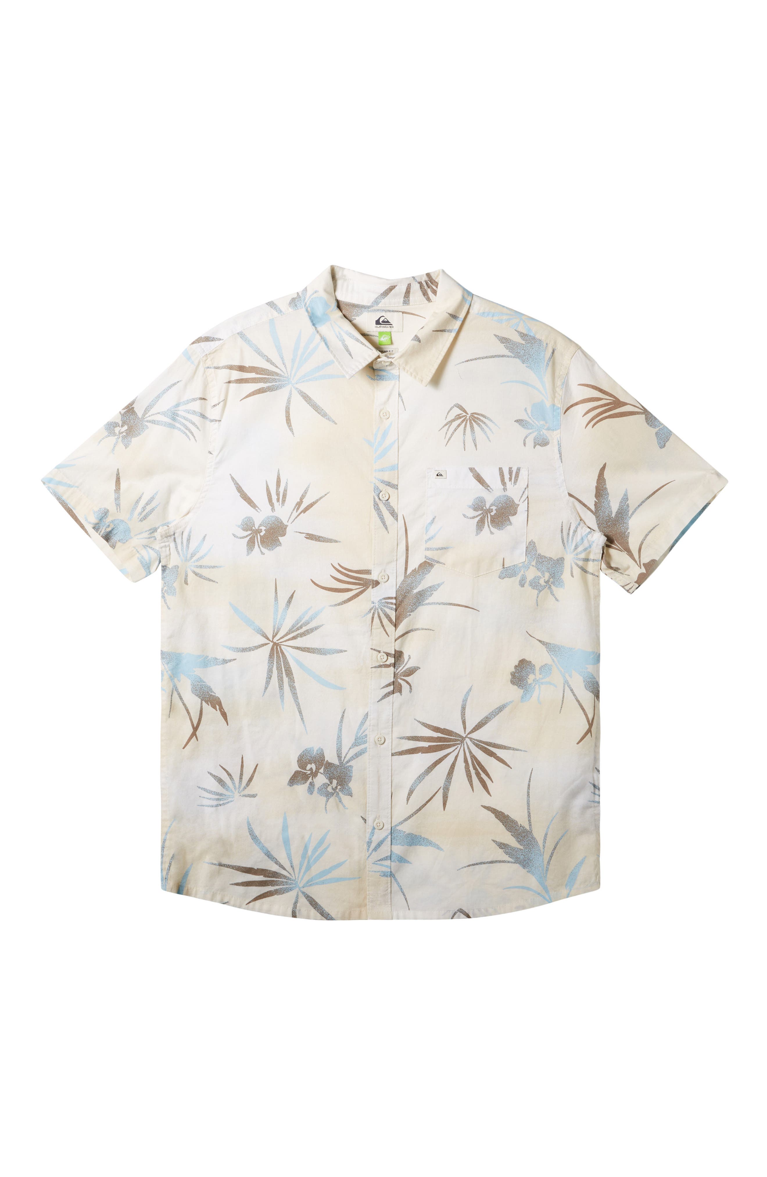 Quiksilver Fade Out Regular Fit Frond Print Short Sleeve Organic Cotton ...
