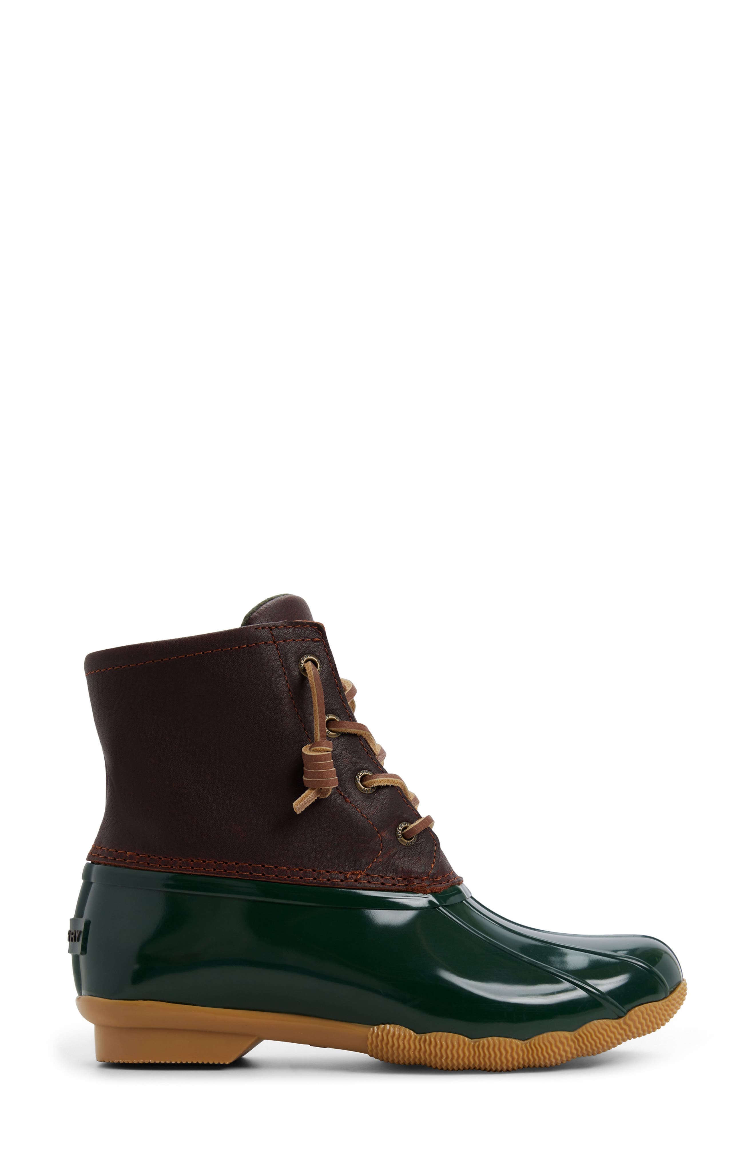 Saltwater Duck Boot, Alternate, color, GREEN/ BROWN