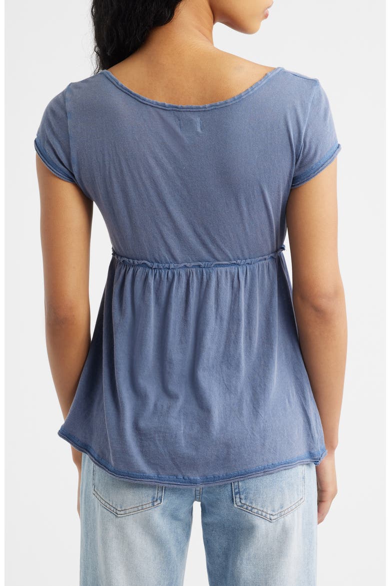Tina Layered Cotton Babydoll Top, Alternate, color, BLUE
