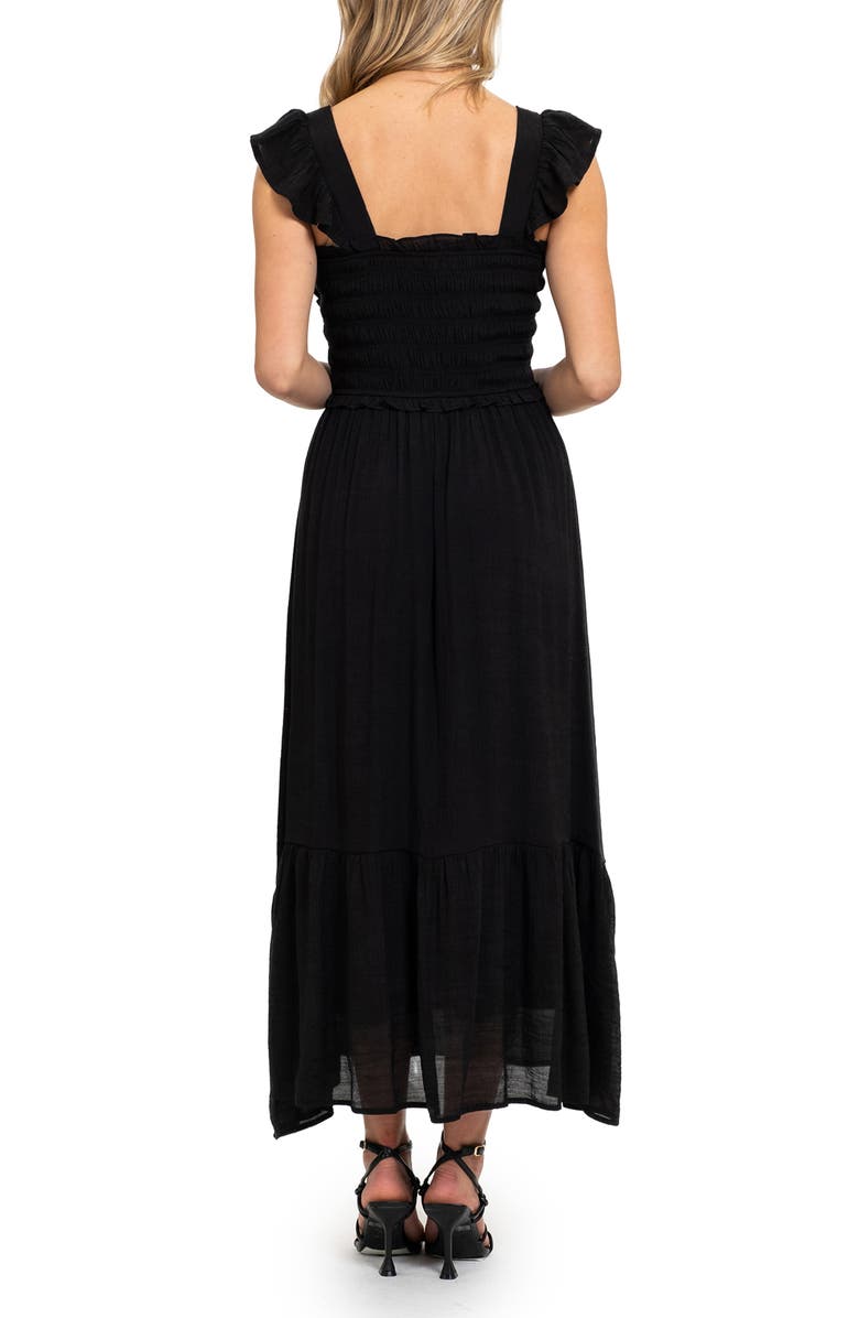 AUGUST SKY Ruffle Cap Sleeve Fit & Flare Maxi Dress, Alternate, color,