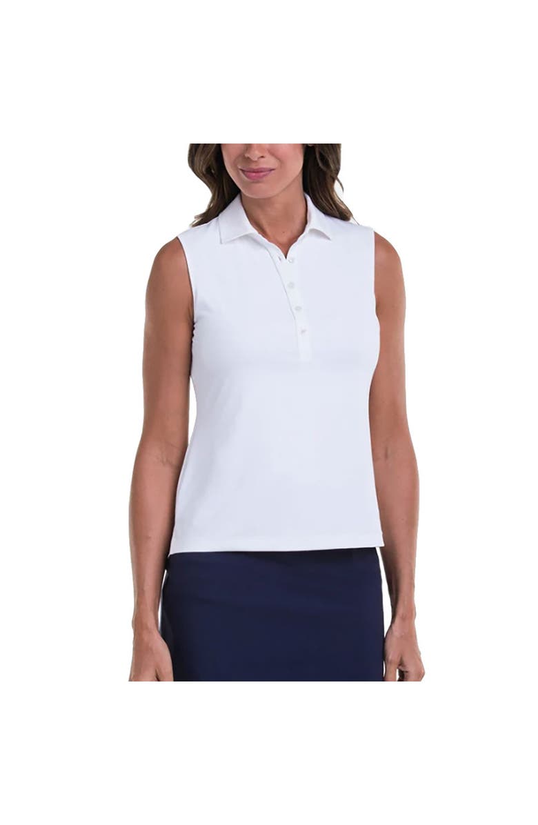 Fairway & Greene Fairway and Greene Charlotte Sleeveless Womens Golf Polo, Main, color, White