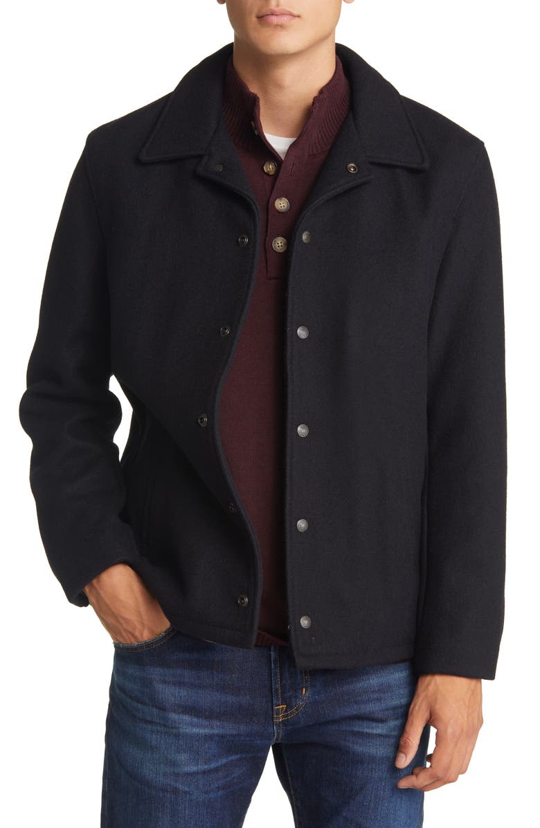 Schott NYC Wool Blend Coach's Jacket, Main, color, 