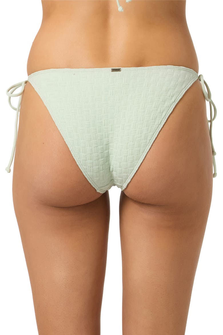 Willow Weave Maracas Side Tie Bikini Bottoms, Alternate, color, GREEN LILY