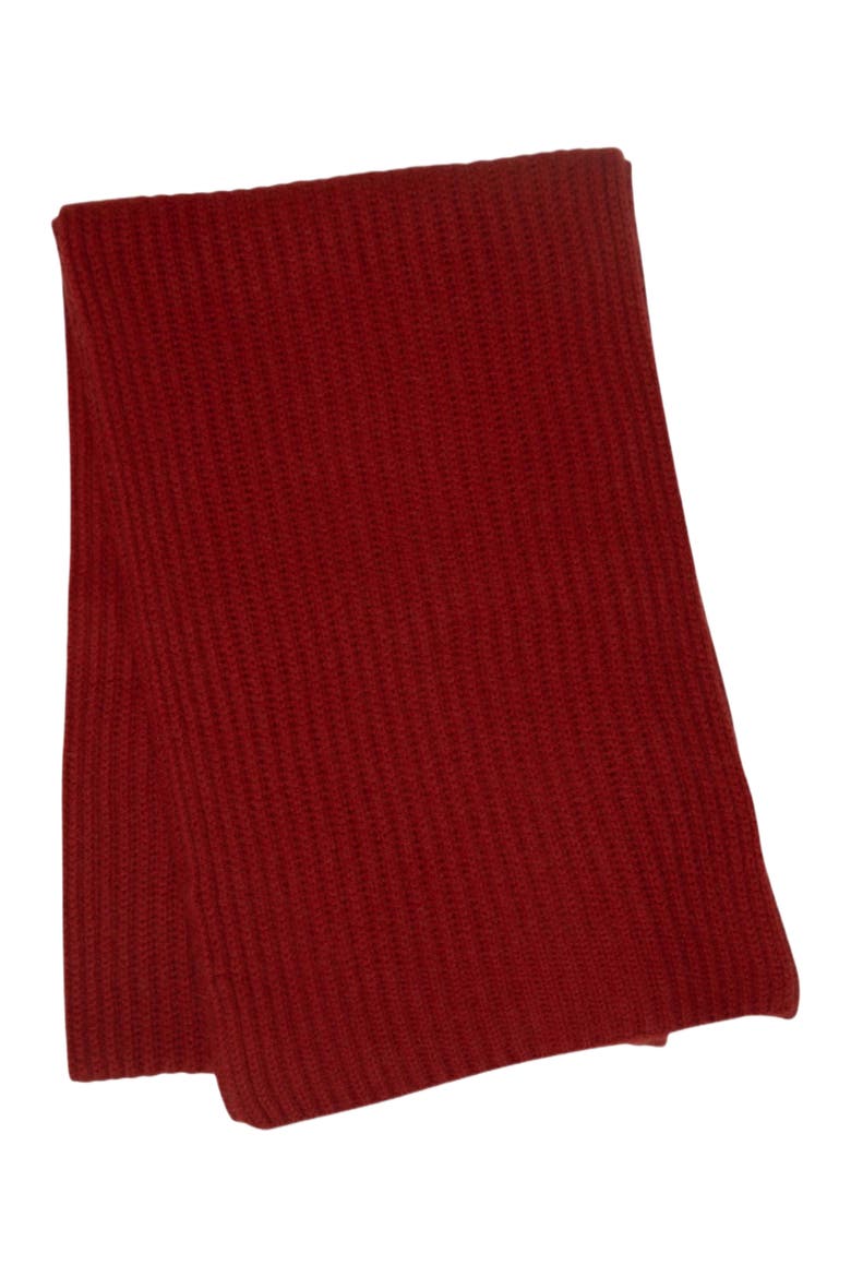 Cashmere Knit Scarf, Main, color, RED