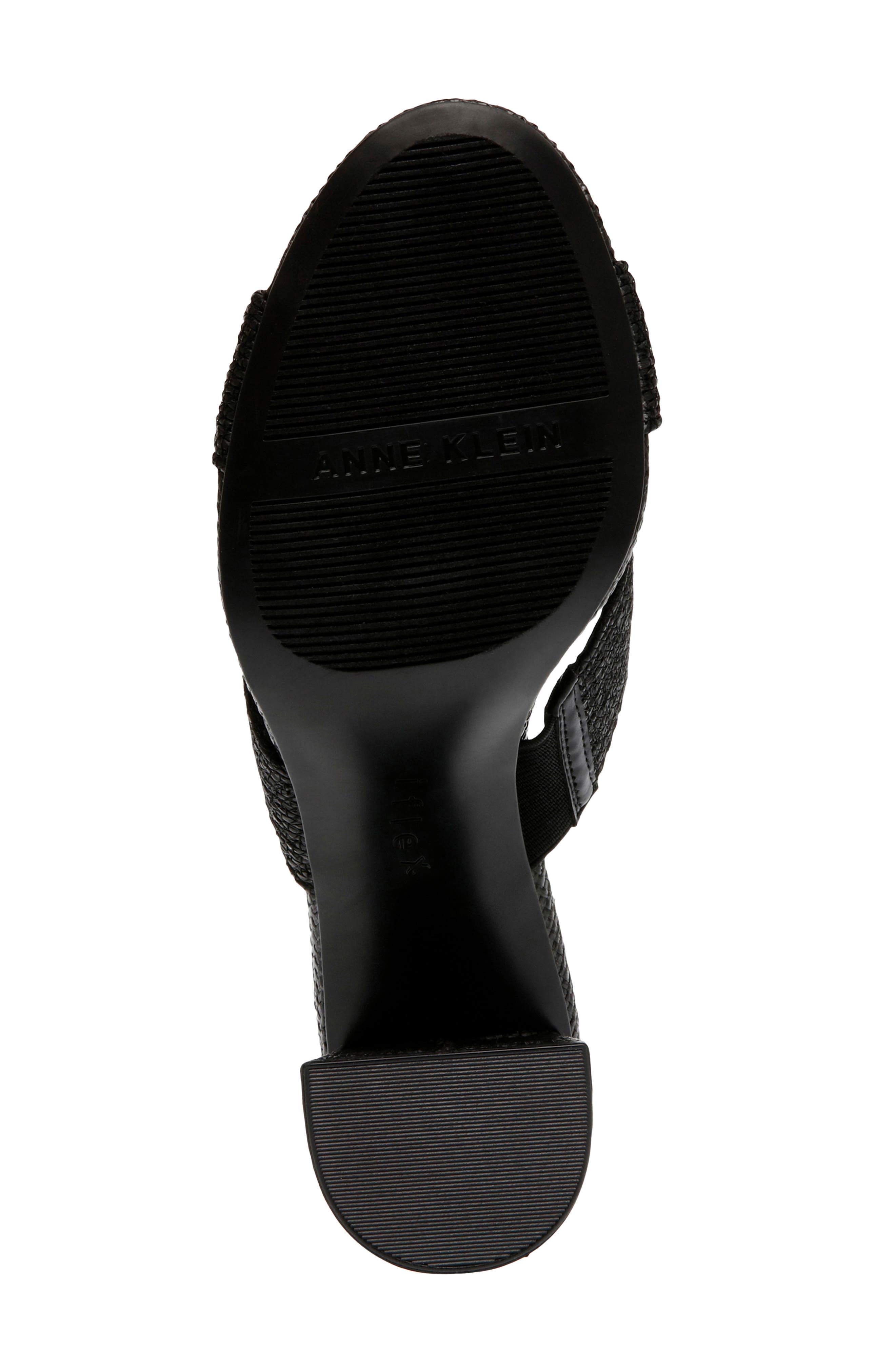 Anne Klein Aubrie Block Heel Raffia Sandal, Alternate, color, 