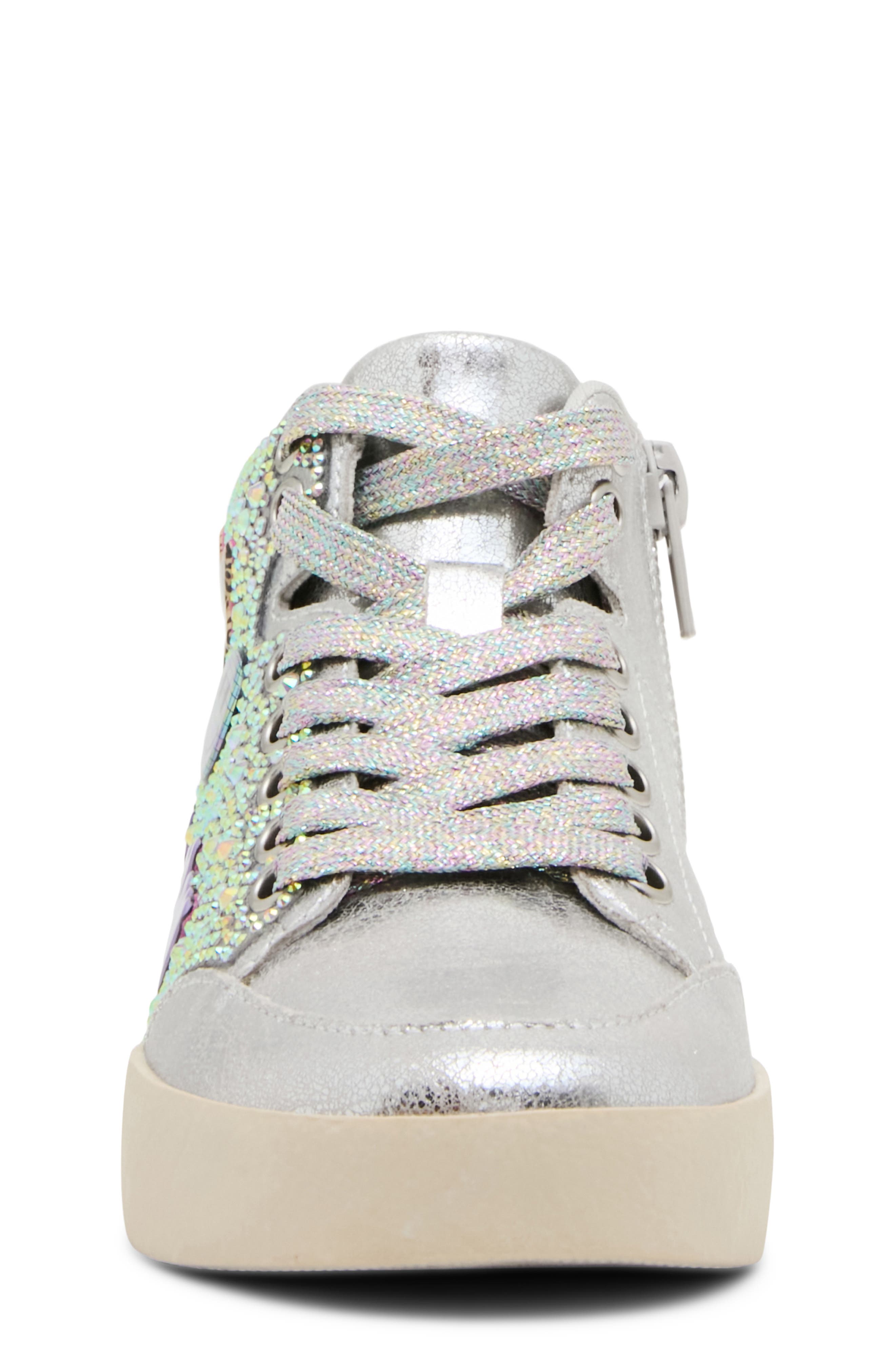 Kids' Jdelight High Top Sneaker, Alternate, color, SILVER
