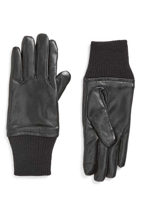 Faux Leather Gloves