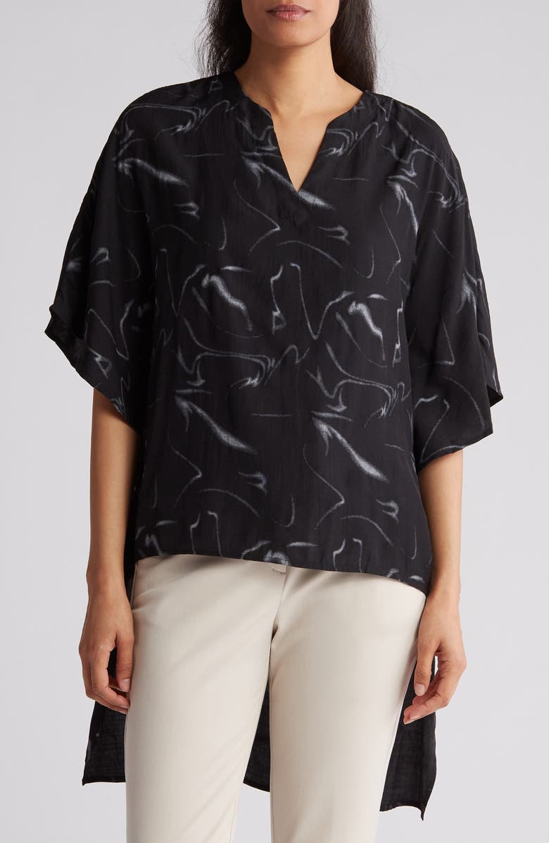 PATRIZIA LUCA High Low Blouse, Main, color,