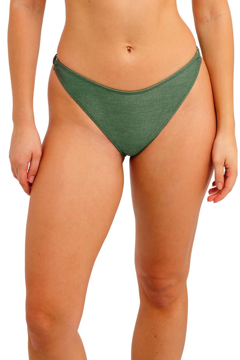 Waves High Cut Bikini Bottoms, Main, color, FERN