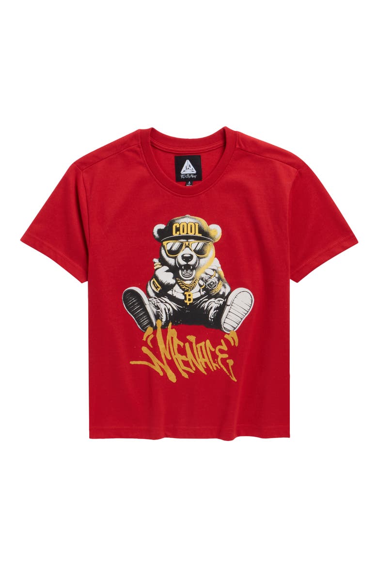 Kids' Polar Graphic Short Sleeve T-Shirt, Main, color, RACING RED/ MENACE