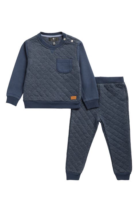 Quilted Fleece Pullover & Joggers Set (Baby)