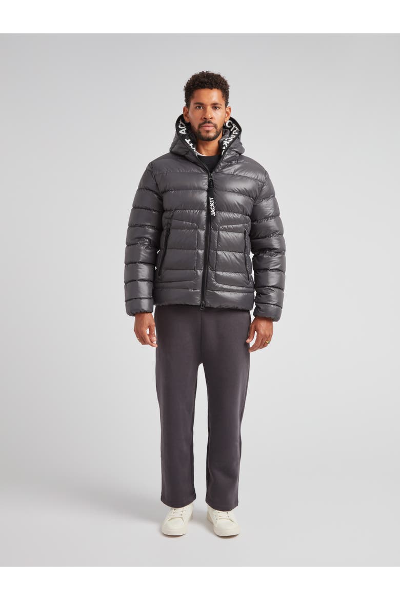 R4D Tramline Hooded Puffer Jacket, Alternate, color, GRAPHITE