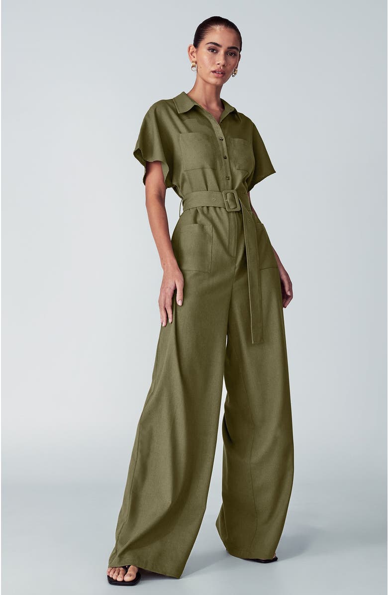 WILLA Zel Jumpsuit, Alternate, color, Olive Green