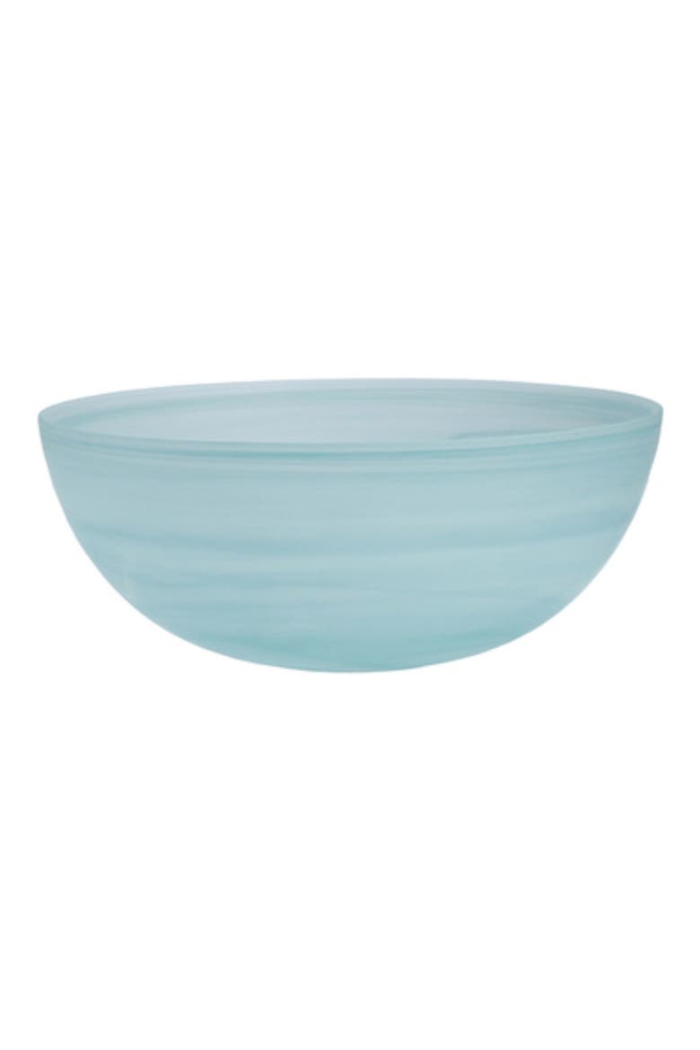 La Jolla Large Glass Salad Bowl, Main, color, GREEN