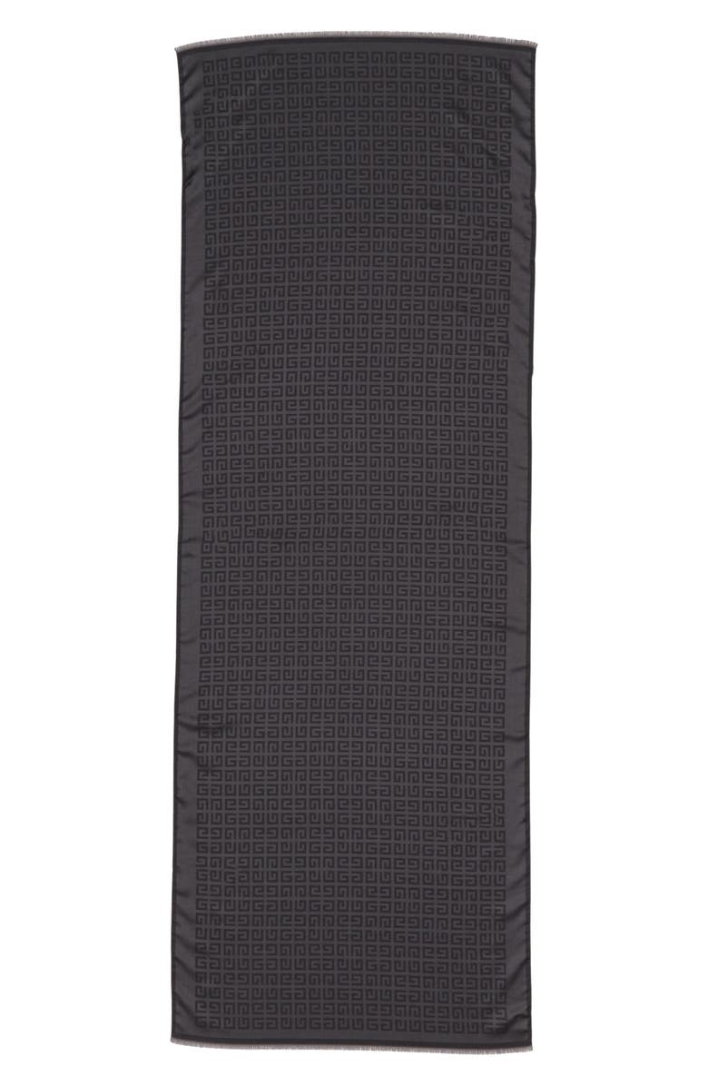 Givenchy 4G Jacquard Silk & Wool Scarf, Main, color, 