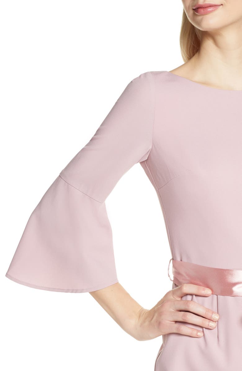 Chi Chi London Yohana Satin Sash Cocktail Dress, Alternate, color, 