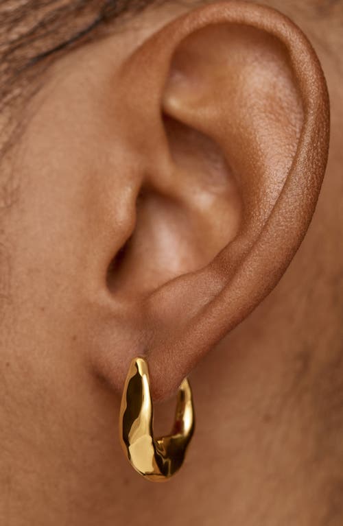 Monica Vinader Medium Antica Hoop Earrings In Brown