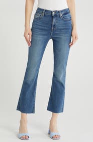 7 For All Mankind High Waist Crop Slim Kick Flare Jeans