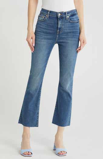 7 For All Mankind High Waist Crop Slim Kick Flare Jeans
