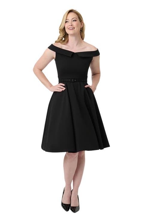 Off the Shoulder Swing Dress