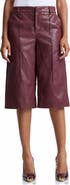 Avec Les Filles Pintuck Faux Leather Trouser Shorts