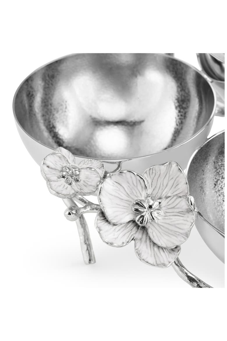 Silver Orchid Triple Bowl, Alternate, color, SILVER