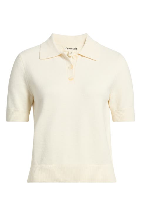 Short Sleeve Polo Sweater
