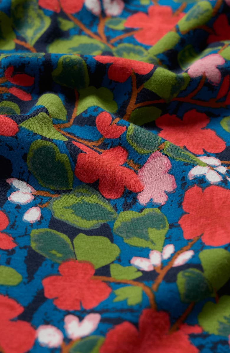 Seasalt Cornwall Seaberry Floral Puff Sleeve Top, Alternate, color, Houseplant Maritime