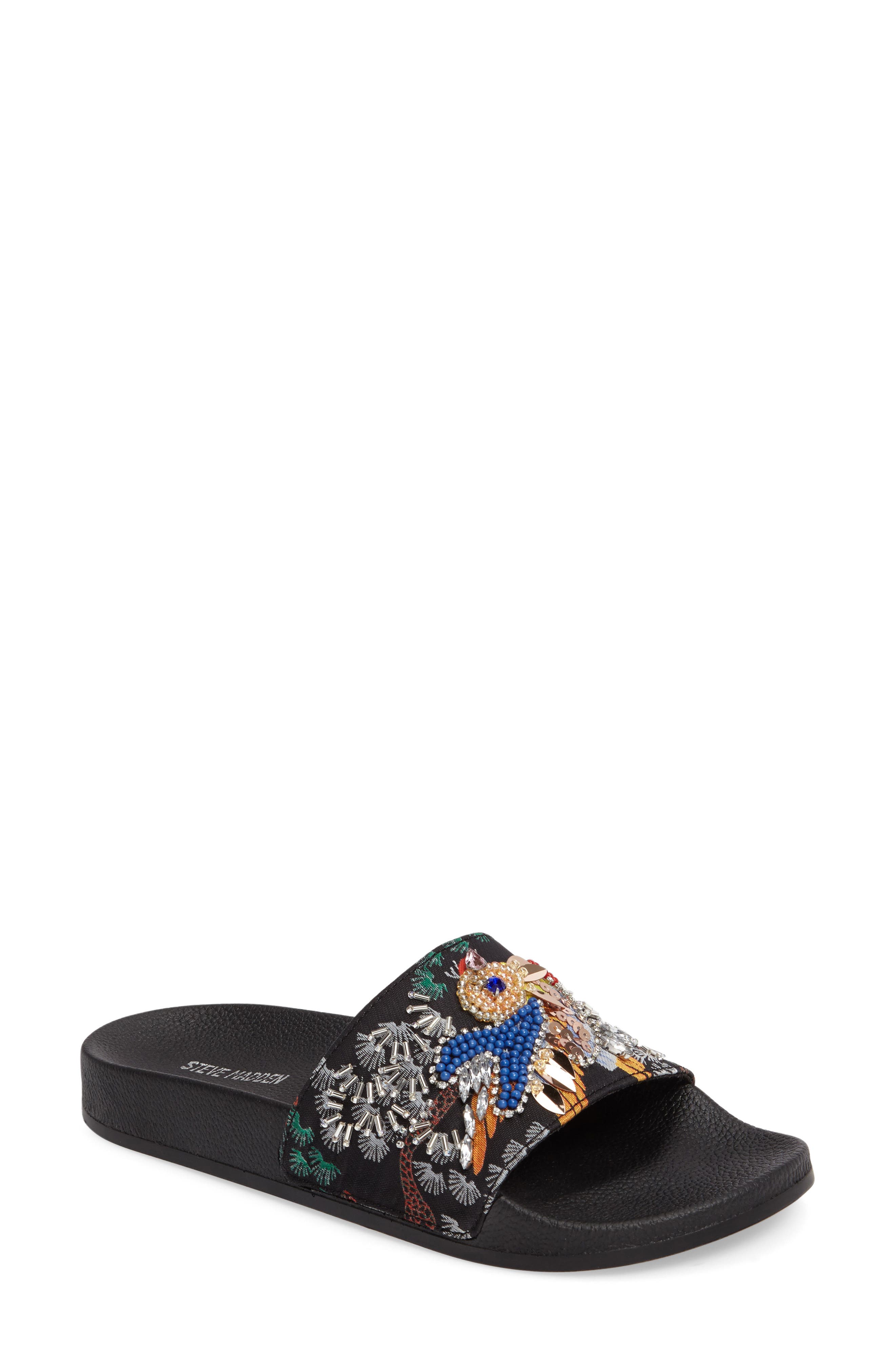 Steve Madden Sparkly Slide Sandal, Main, color, 