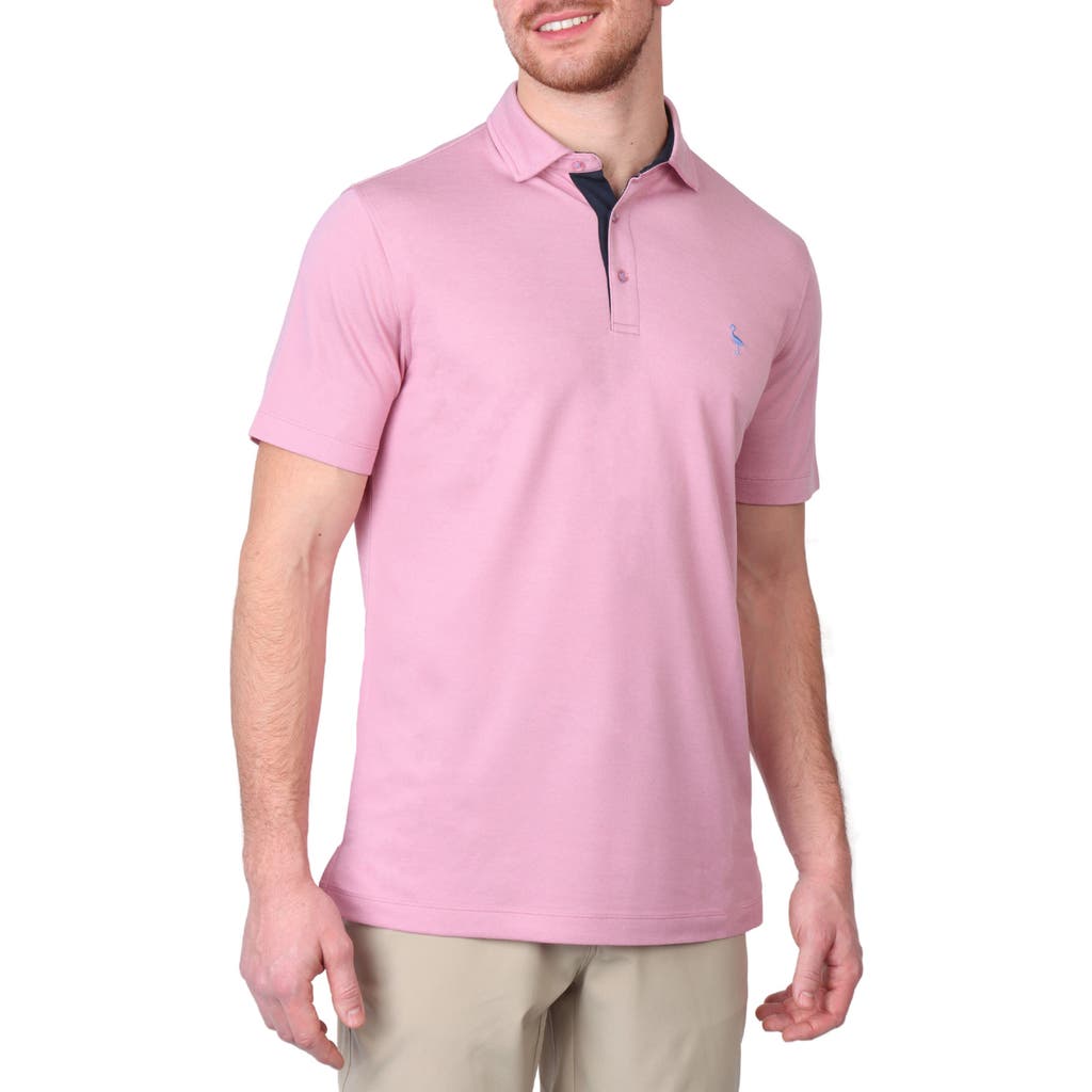 Tailorbyrd Solid Modal Blend Polo In Dusty Rose