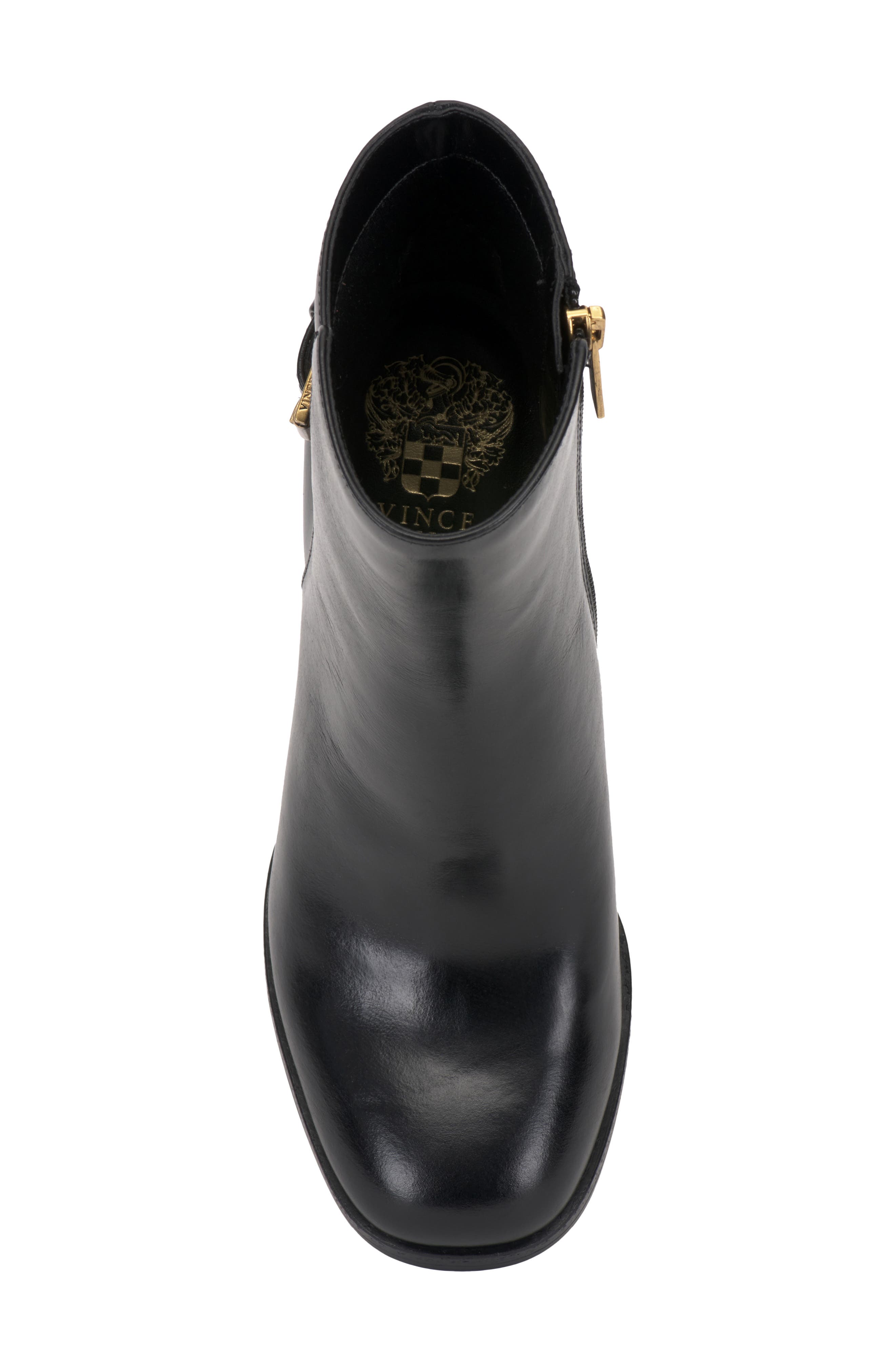 Melvani Leather Bootie, Alternate, color, BLACK