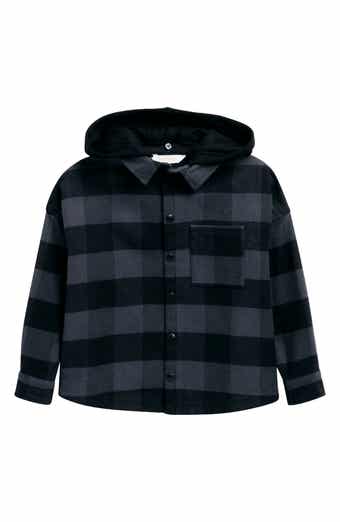 Kids' Hooded Cotton Overshirt