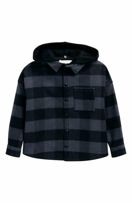 Kids' Hooded Cotton Overshirt