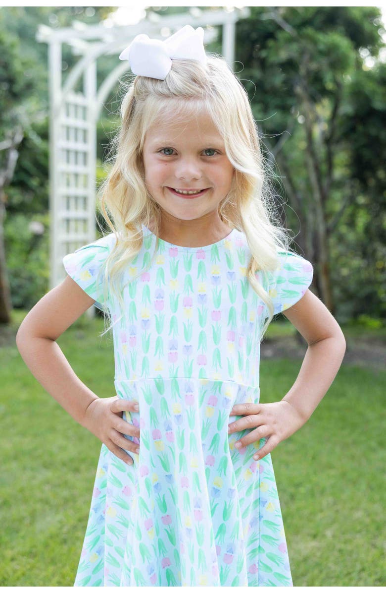 Florence Eiseman Printed Knit Tulip Twirl Dress, Alternate, color, Multi