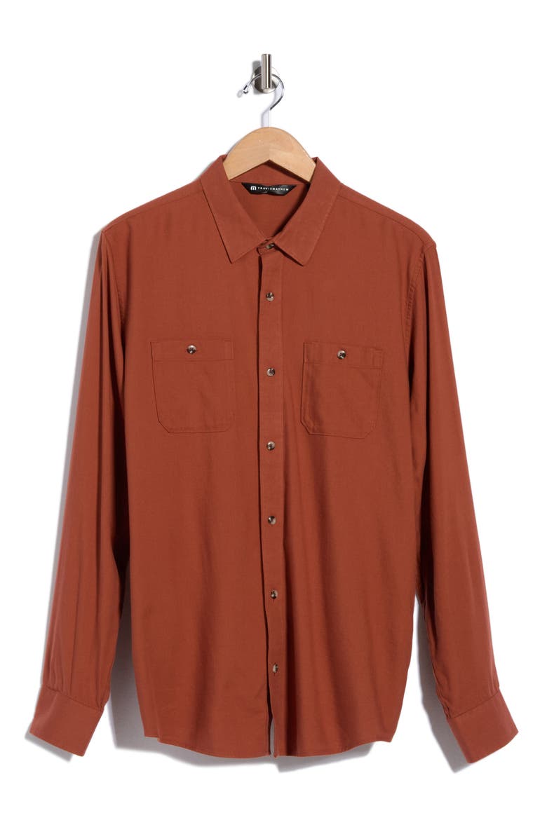 Cloud Flannel Button-Up Shirt, Alternate, color, MAPLE