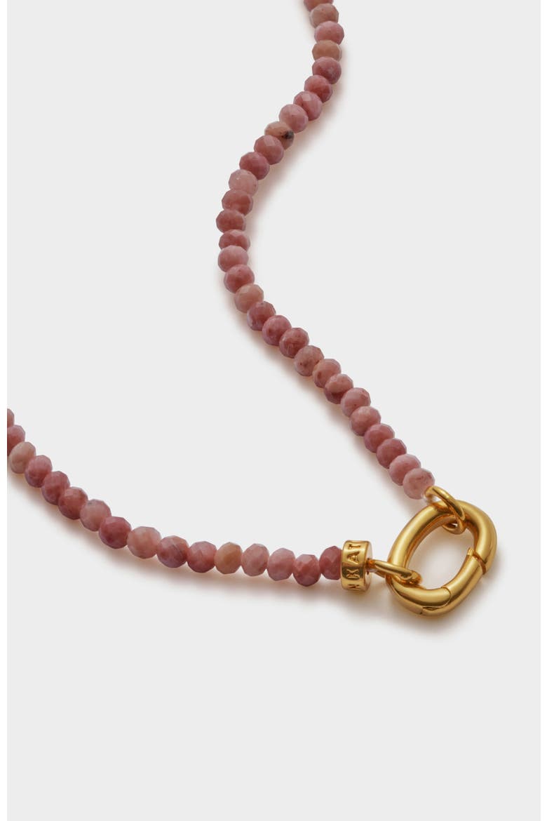 Rhodochrosite Bracelet, Alternate, color, Gold