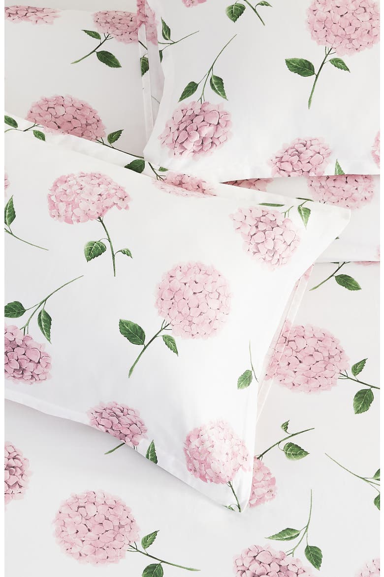 Floral Cotton Duvet & Sham Set, Alternate, color, PINK
