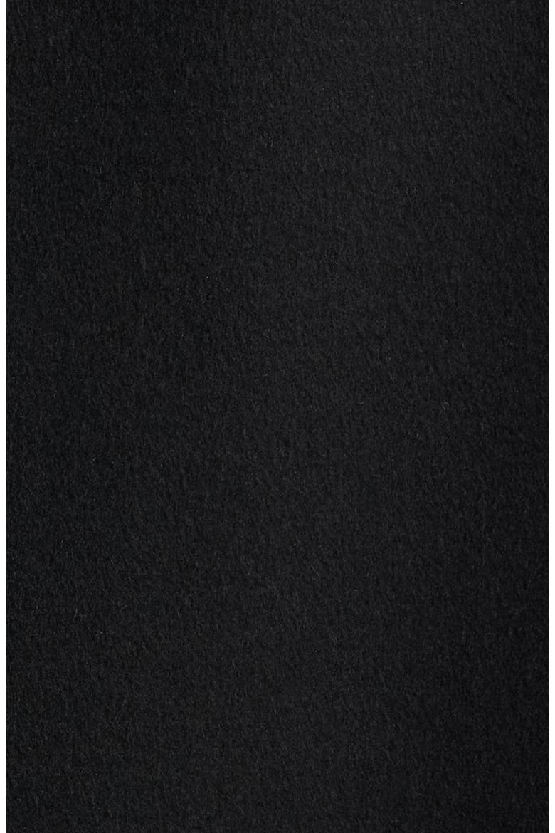 Stand Collar Wool & Cashmere Blend Coat, Alternate, color, BLACK