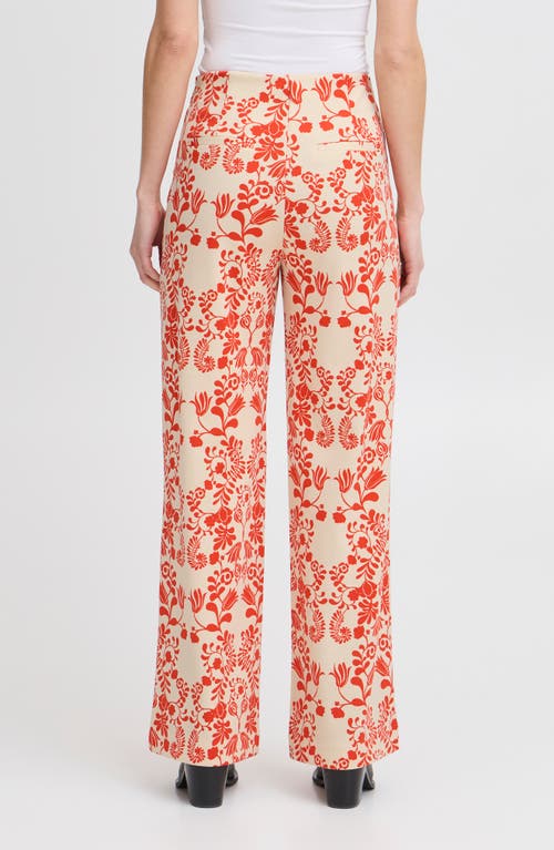Shop Ichi Printed Wide Leg Pants In Fiesta Flower