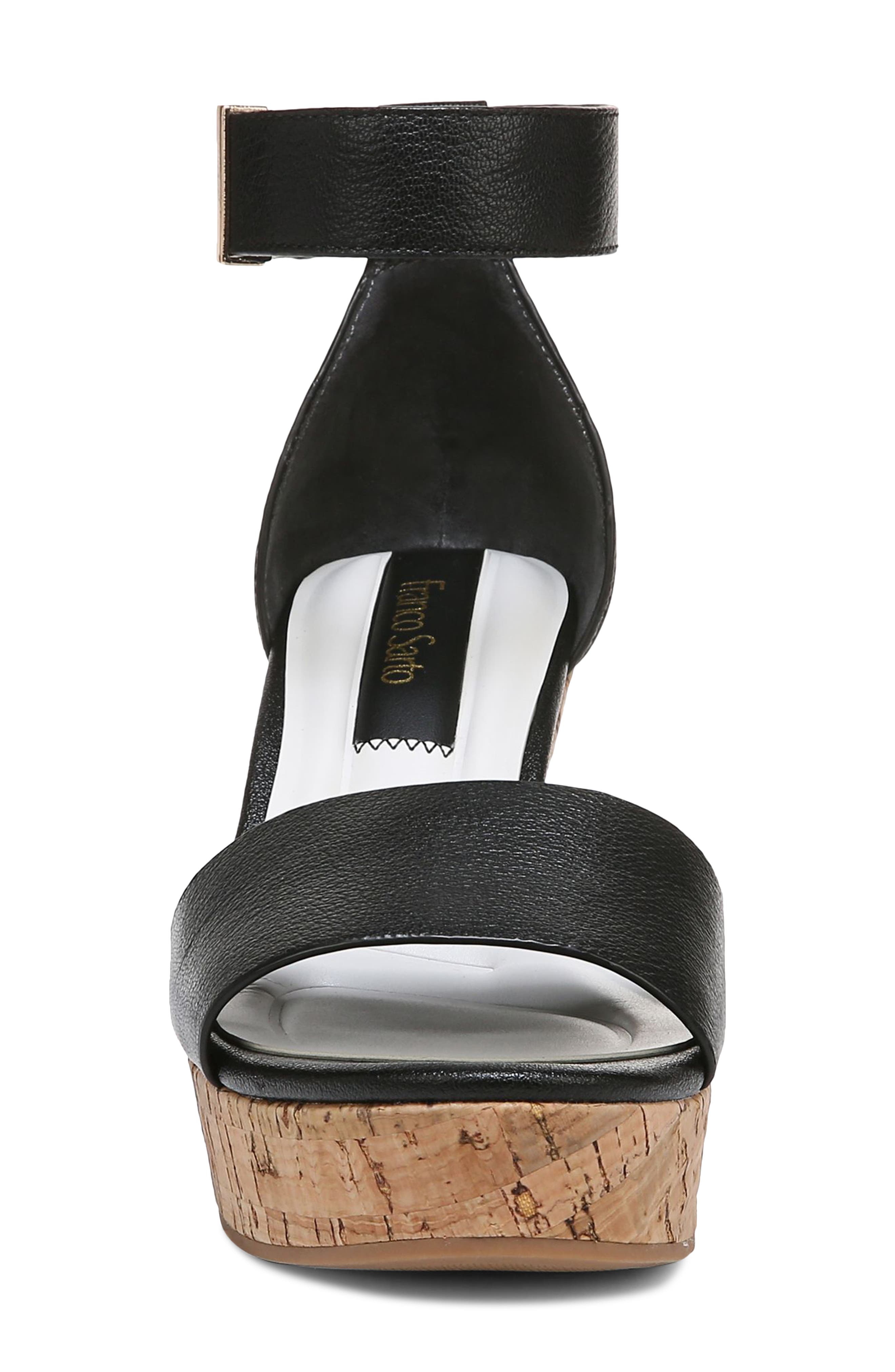 Franco Sarto Clemens Ankle Strap Wedge Sandal, Alternate, color, 
