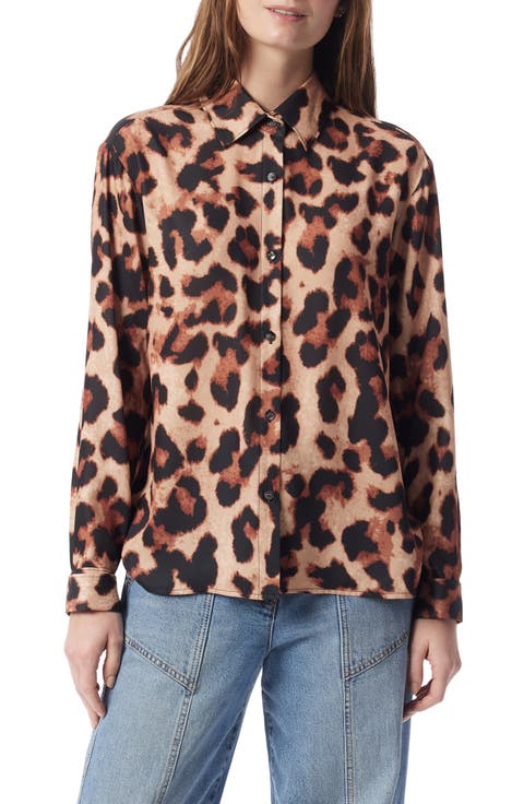 Yuna Leopard Print Button-Up Shirt