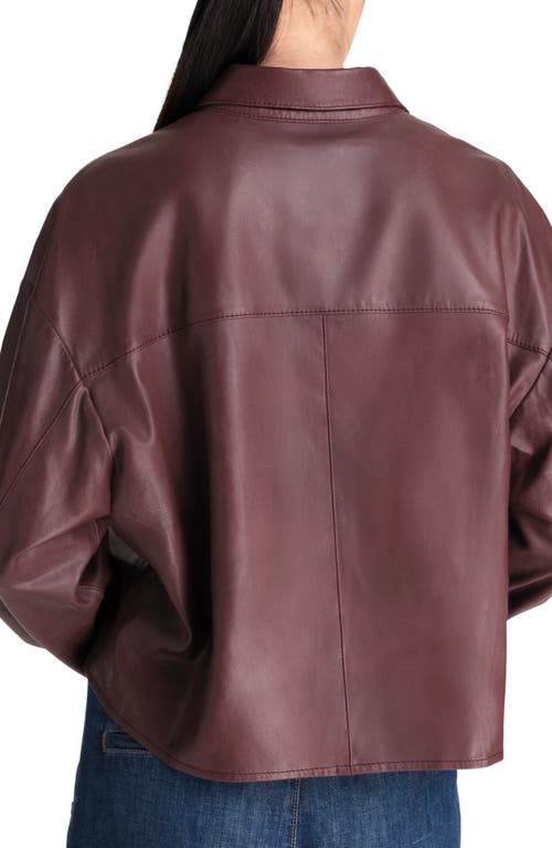 Twp Little Big Joe Leather Shirt In Wine