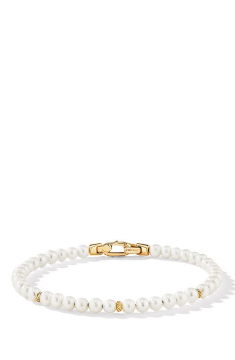 Spiritual Beads Bracelet with 14K Yellow Gold