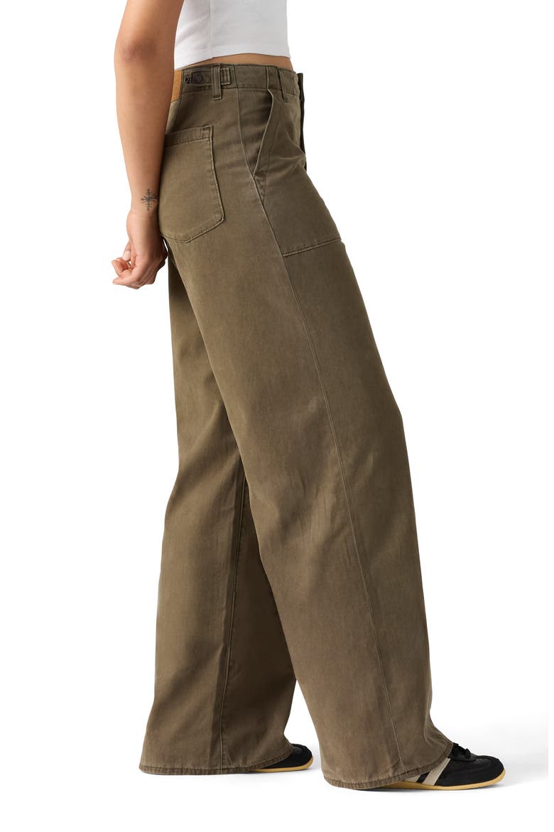 Cinch High Waist Baggy Wide Leg Fatigue Pants, Alternate, color, TENCEL CANTEEN GD
