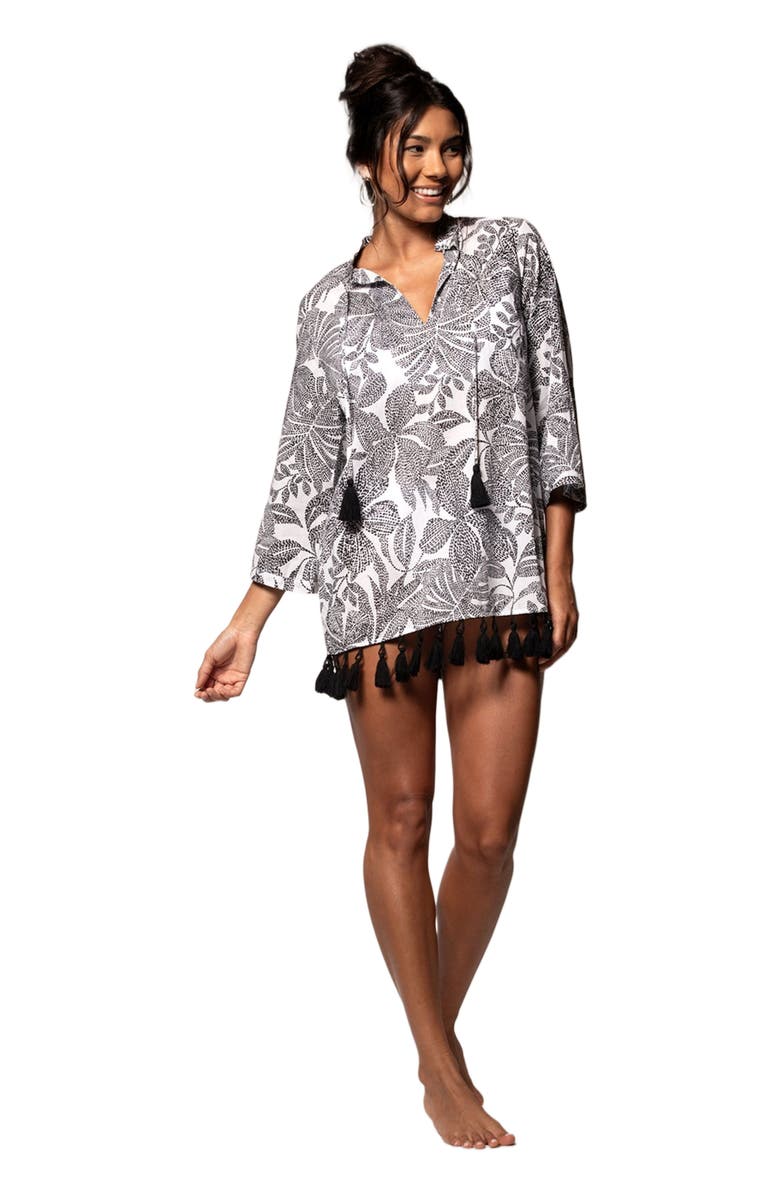 Tori Richard Hot Spot Nami Tunic, Alternate, color, White