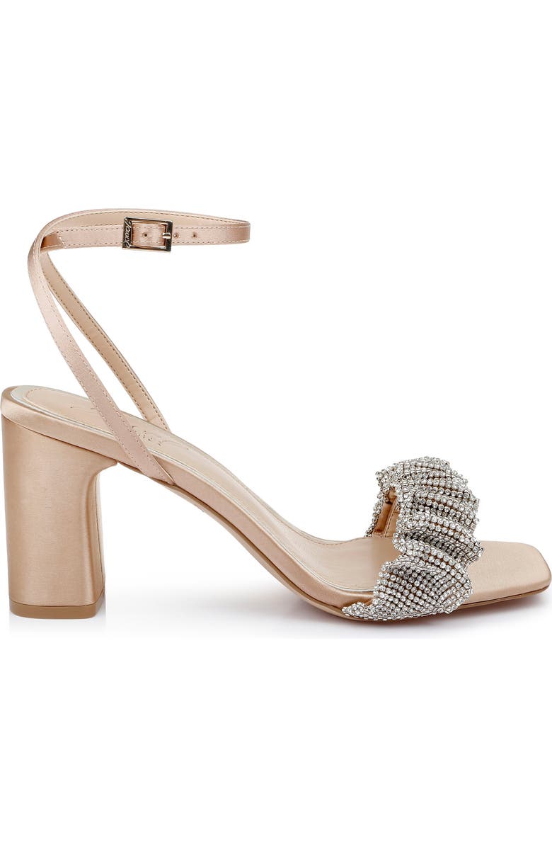 Jewel Badgley Mischka Rita Sandal, Alternate, color, Almond Nude
