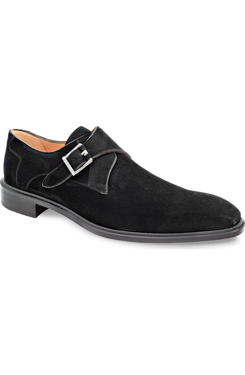 Mezlan Albini Monk Strap Shoe, Main, color, Black